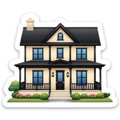 Front seight of a house sticker