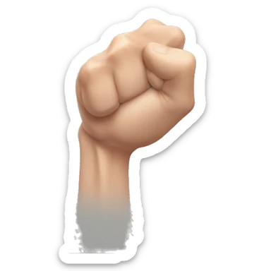 Thin weak muscle arm sticker