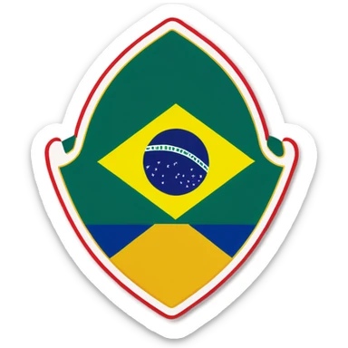 Brazil flag keffiyeh sticker