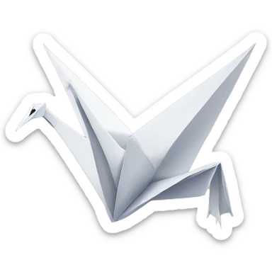 paper crane sticker