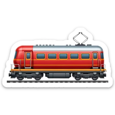 A modern cargo train in classic emoji style, variant 4. sticker