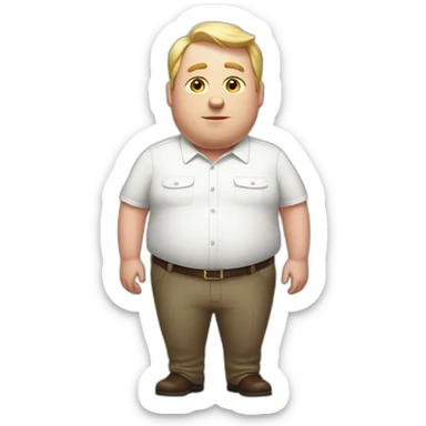 fat white male with speck sticker