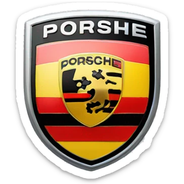 Porsche logo sticker