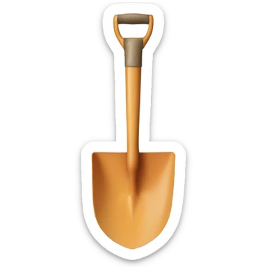 Natural small garden shovel sticker