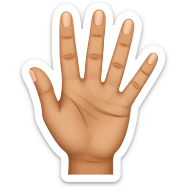 a what a hand with three fingers up sticker