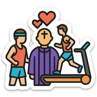 the pastor marry sportsman and thredmill sticker