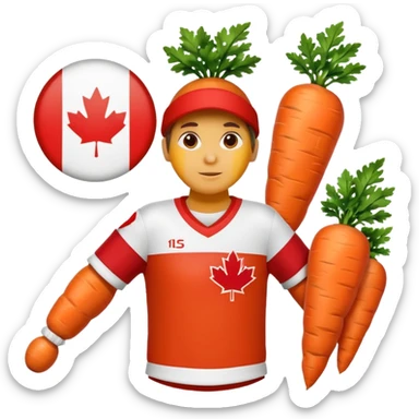 Add a team Canada jersey to the carrot in the top left.  sticker