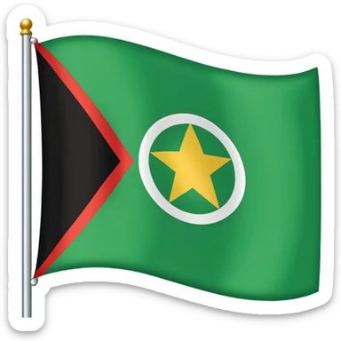 Just do a simple flag I want to put in my bio. Have u seen the panjshir flag do that it’s not in the emojis but make it exactly like the picture don’t add anything else. It’s green on top white in middle and black on bottom something search it up and make it in a shape of flag like the emojis. sticker