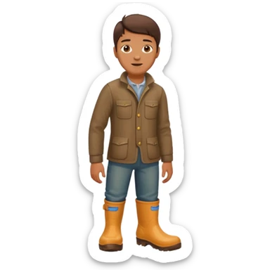 rubber boots men sticker
