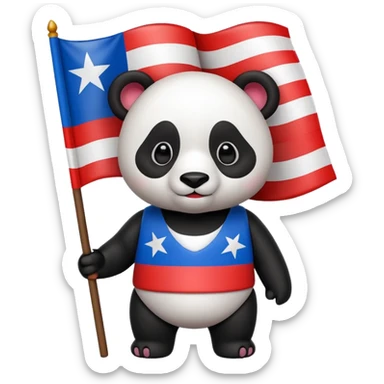 Puerto rican panda sticker