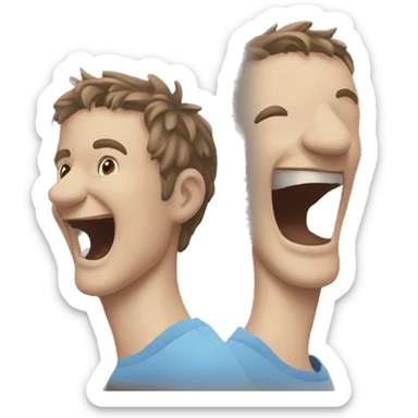 Eric zemour qui fait un grand sourire  sticker