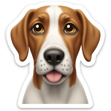 A dog asking question sticker