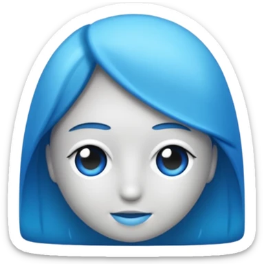 Beyaz tick dışı mavi sticker