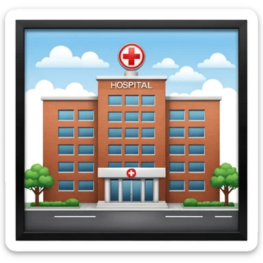 HOSPITAL desde fuera  sticker