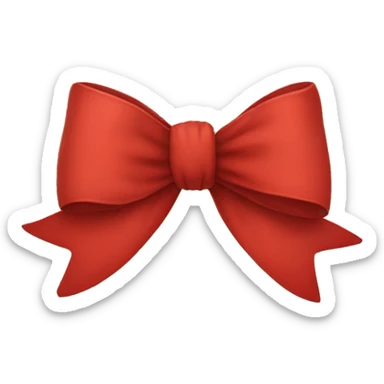 Red Christmas bow sticker