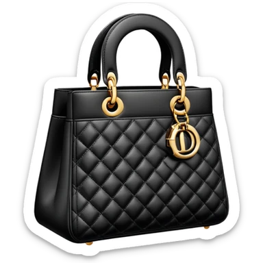 black Dior bag sticker