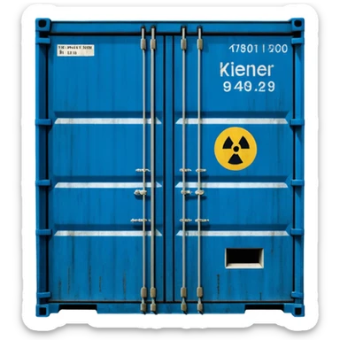 Anselm Kiefer shipping container cast in concrete sticker