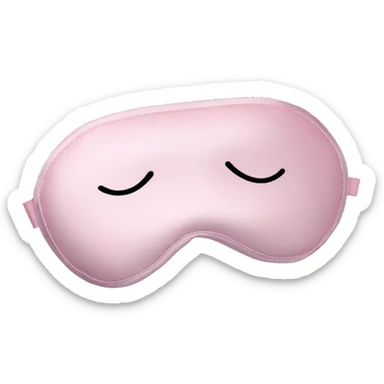 Pale pink satin sleep mask sticker