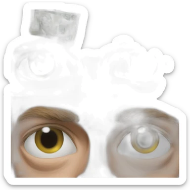 Emmanuel Macron wearing 50 euros bill in front of each eye sticker