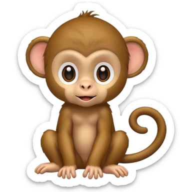 baby monkey sticker