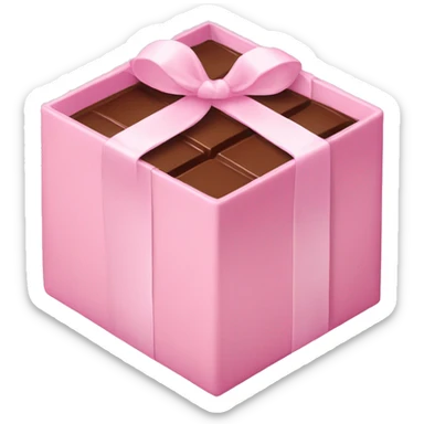 Pastel pink box of chocolate  sticker