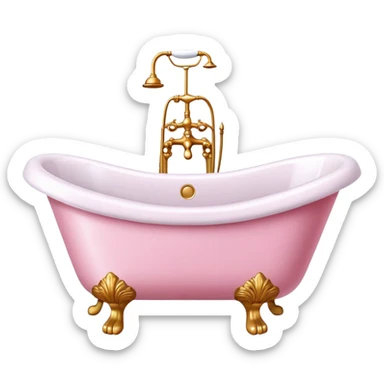 luxury pink bathtub sticker