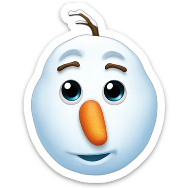 olaf snowman, frozen, Pensive face sticker