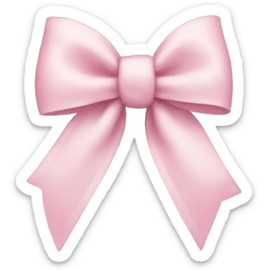 Light pink bow sticker