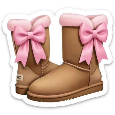 Ugg boots with pink bows sticker