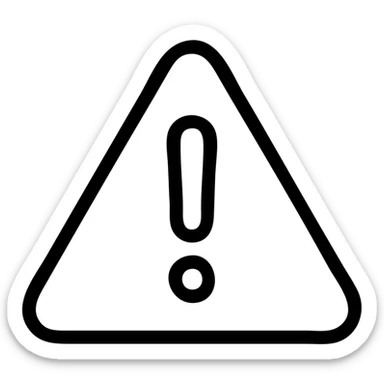 warning sign, minimal, for changelog or update notifications sticker