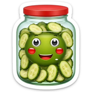 Pickles pickles in red cour sticker
