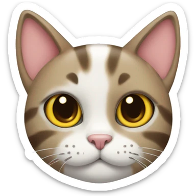 cat with a bow sticker