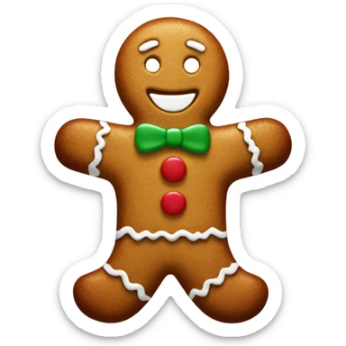 gingerbread man sticker