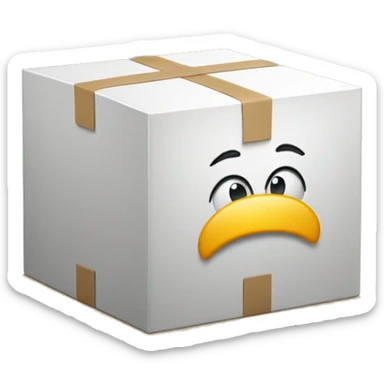 a box with "sony" text sticker