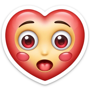 Heart eye drooling emoji sticker