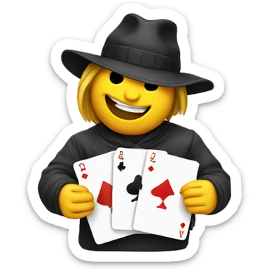 Playing cards sticker
