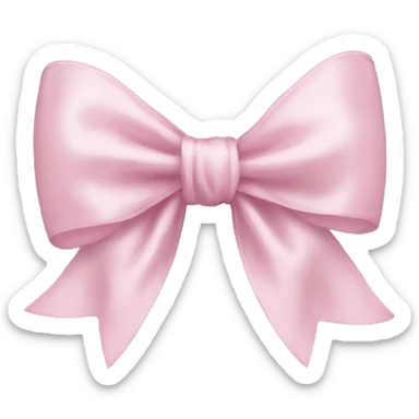 Silk light pink bow sticker