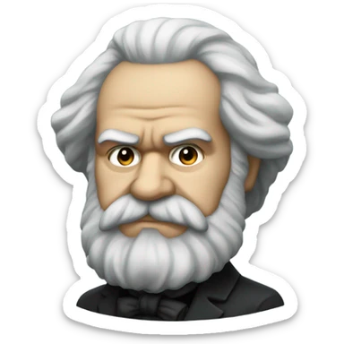 Frowned Karl Marx sticker