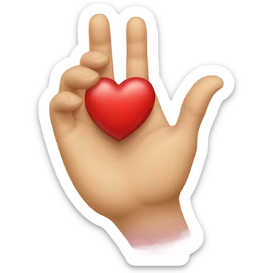 Heart Made with hands but only half and with one ha d  sticker