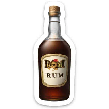bottle of rum sticker