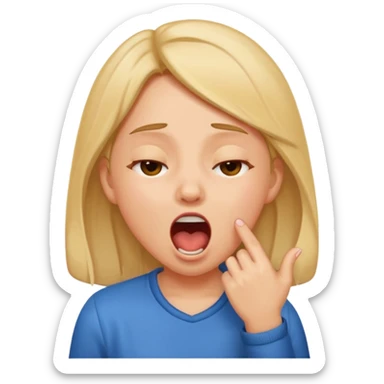 girl wake up sticker