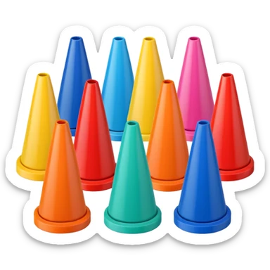 colorful Cone markers
 sticker