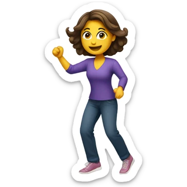 señora discapasitado bailando sticker