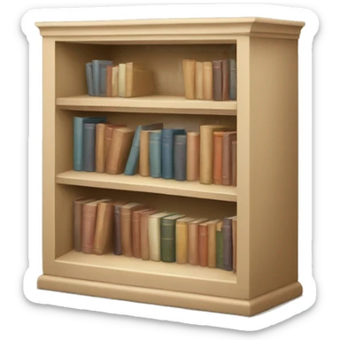 beige bookshelf sticker