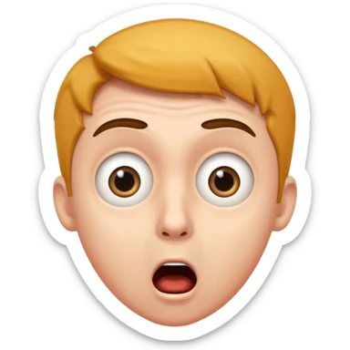 astonished man sticker