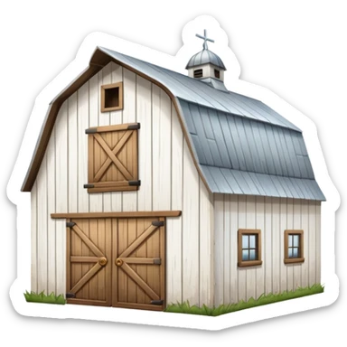 white barn sticker