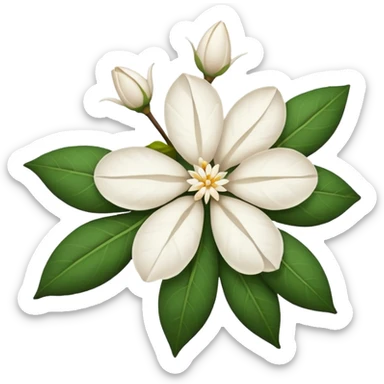 dry indian jasmine flower without leaf in emoji format  sticker