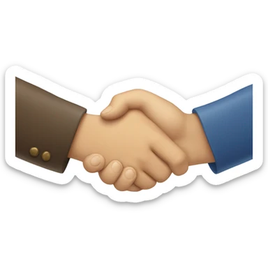 two russian hands "greeting each other" sticker