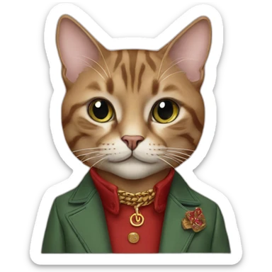 cat-wearing-gucci sticker