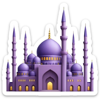 Light purple Ramadan mosque in İstanbul under construction  sticker